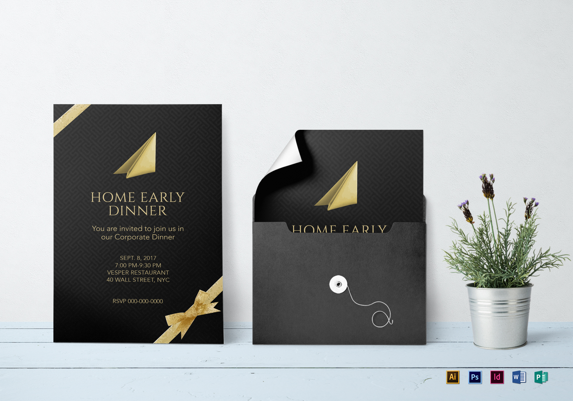 Corporate Dinner Invitation Design Template In Psd Word Publisher within proportions 1920 X 1344
