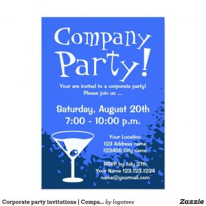 Corporate Party Invitations Company Invites Zazzle Office with regard to proportions 1106 X 1106