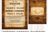 Country Western Wedding Invitation Photoshop Template Josh Bennett inside proportions 1008 X 996