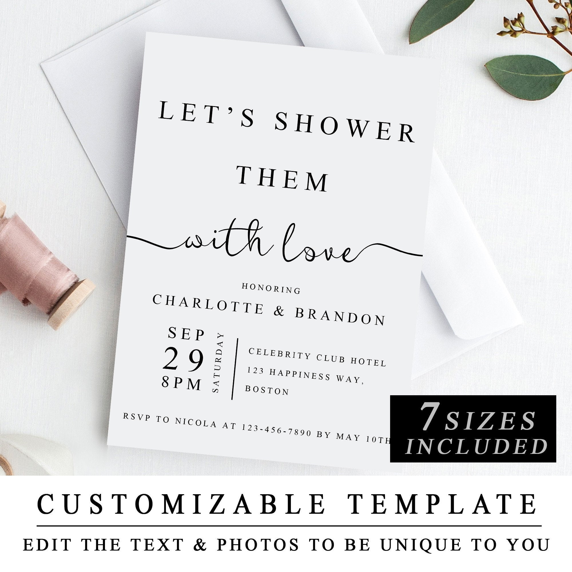 Couples Shower Invitation Template Printable Wedding Shower Etsy inside sizing 2000 X 2000