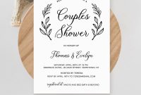 Couples Shower Invitation Template Printable Wedding Shower Invite for measurements 1200 X 1300