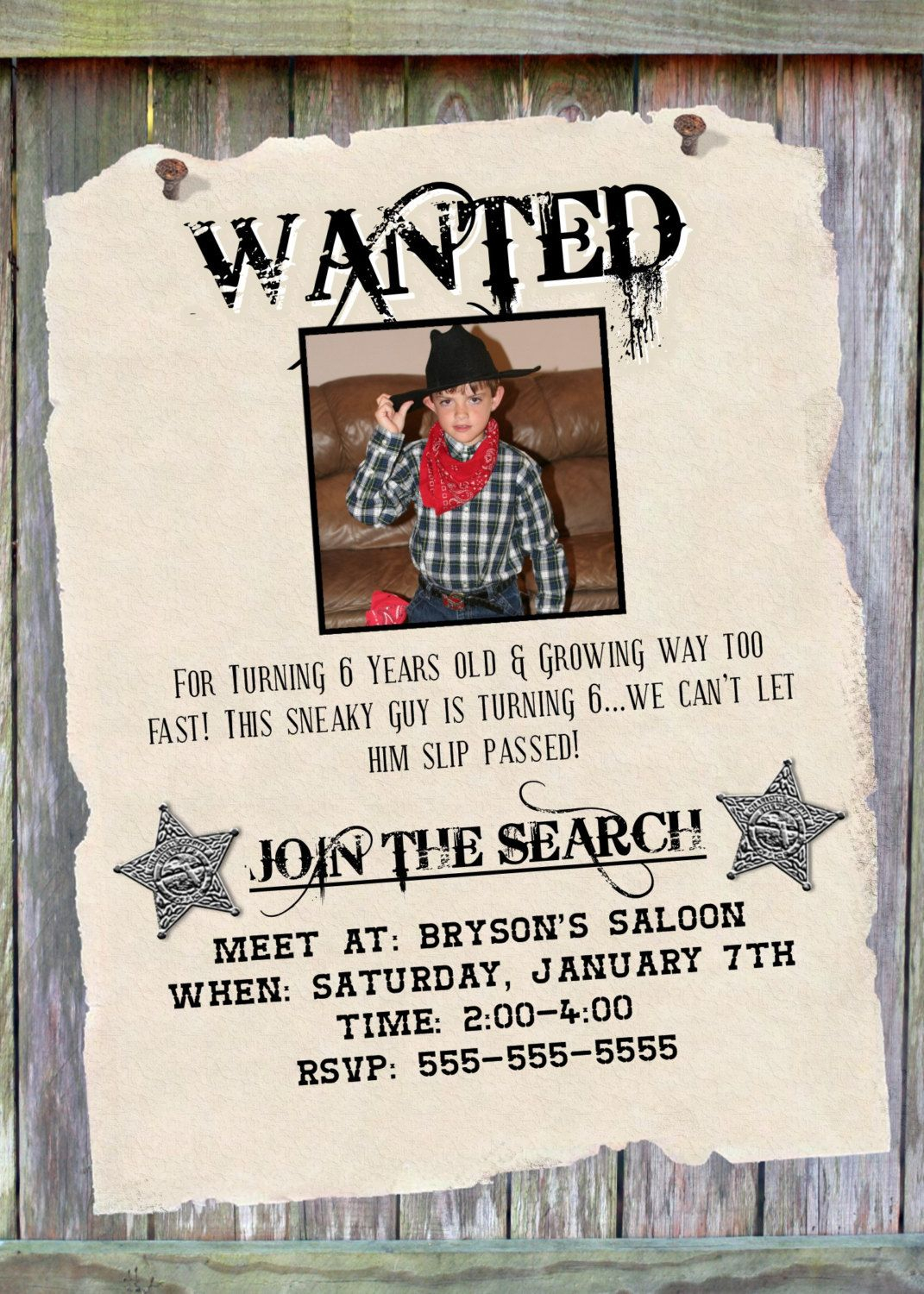 Cowboy Invitation Birthday Party Theme Boys Or Girls Or Outlaws in measurements 1071 X 1500