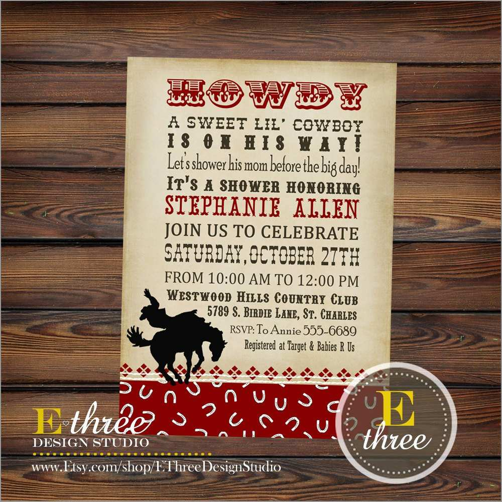 Cowboy Invitations Template Free Fabulous 40th Birthday Ideas Free throughout measurements 1000 X 1000