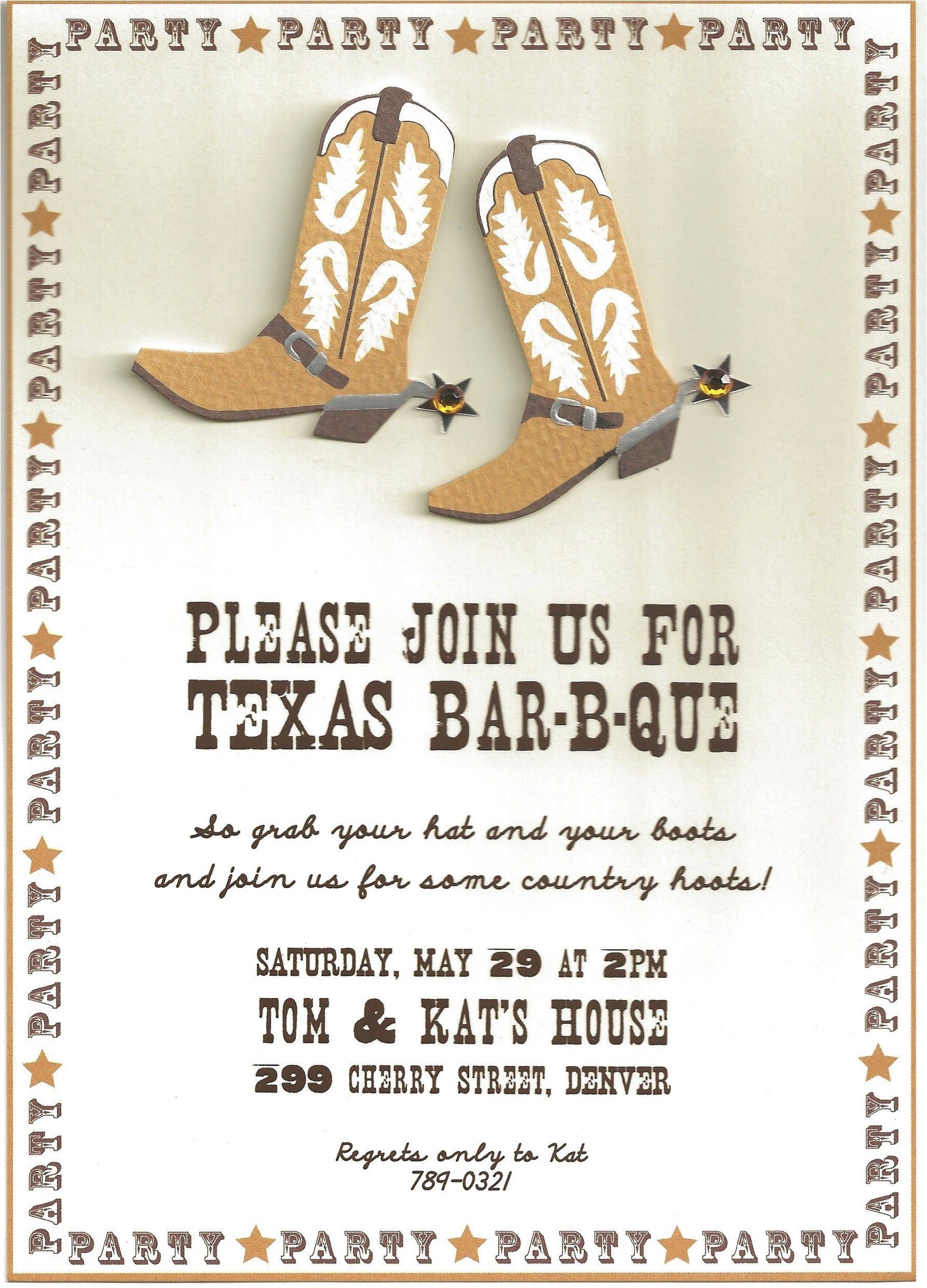 Cowboy Party Invitation Wording Invitation Templates Service inside sizing 1786 X 2483