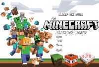 Craftysusanita Things To Try Minecraft Party Invitations pertaining to measurements 1400 X 933