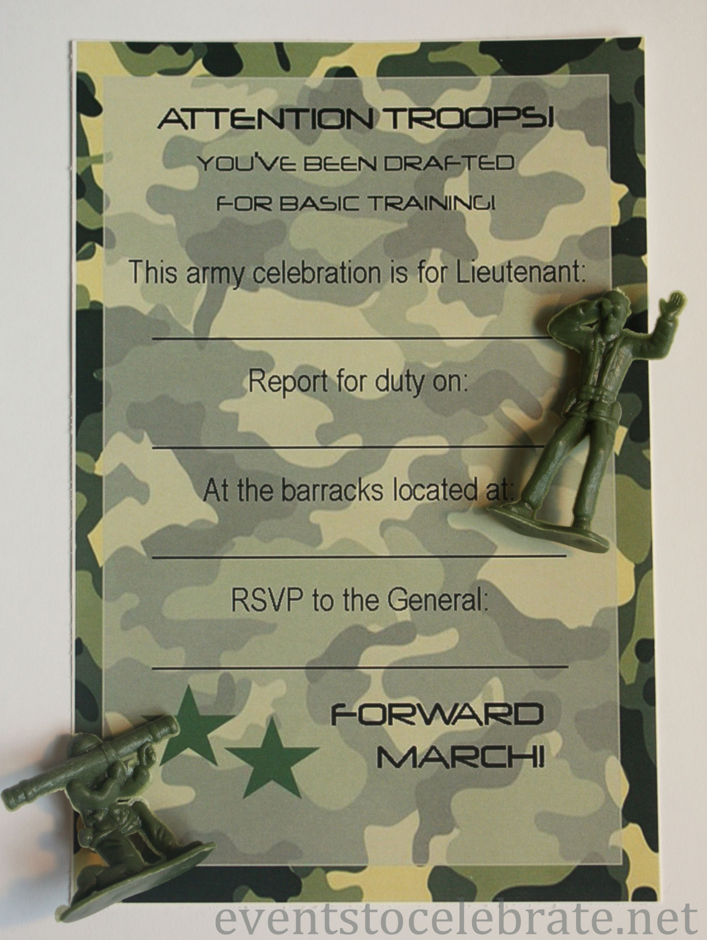 Create Army Invitation Templates Free Ideas Invitations Ideas intended for measurements 2454 X 3262