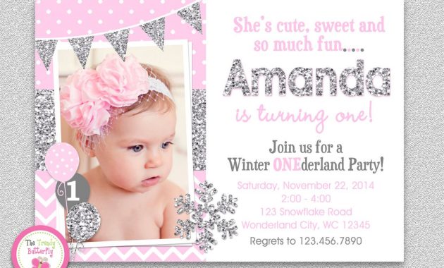 Create Winter Onederland Birthday Invitations Modern Templates within sizing 1500 X 1071