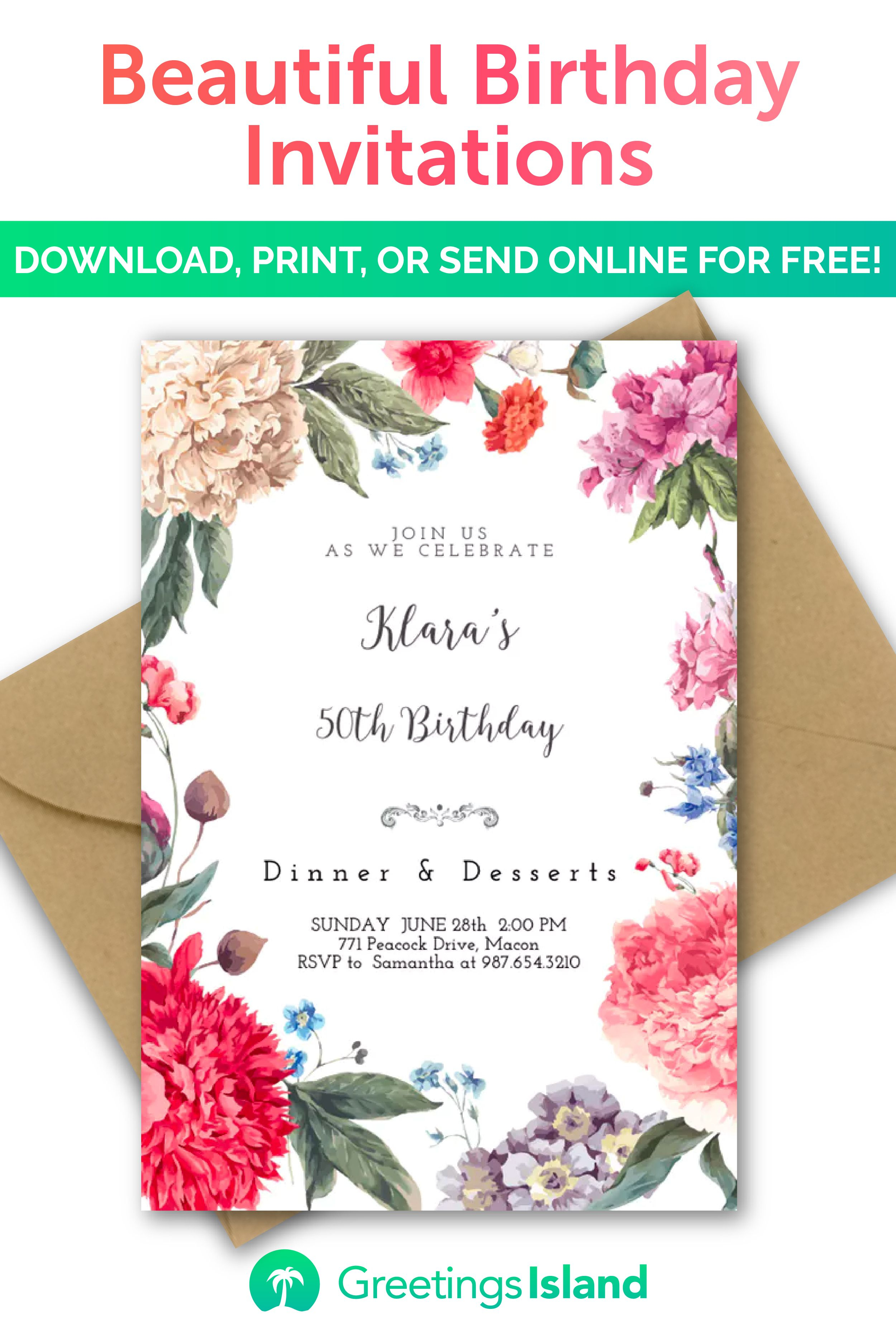 Create Your Own Birthday Invitation In Minutes Download Print Or for proportions 2500 X 3750