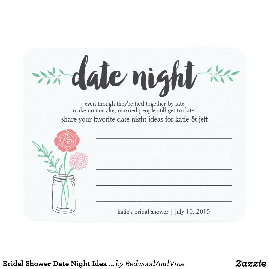 Create Your Own Invitation Zazzle Bridal Shower Ideas throughout sizing 1104 X 1104