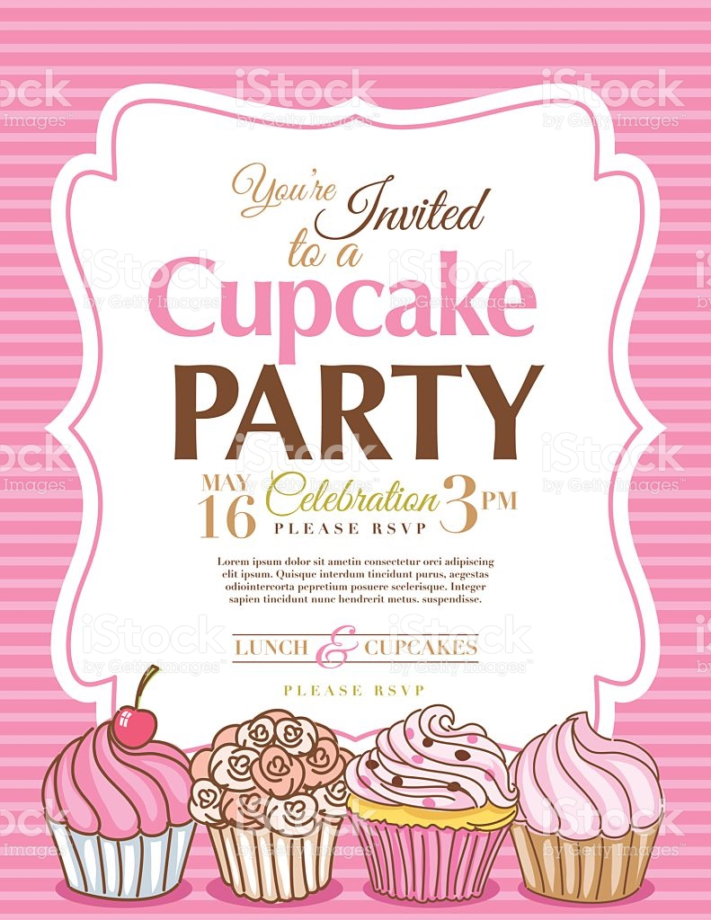 Cupcake Birthday Invitations Template Free inside sizing 791 X 1024