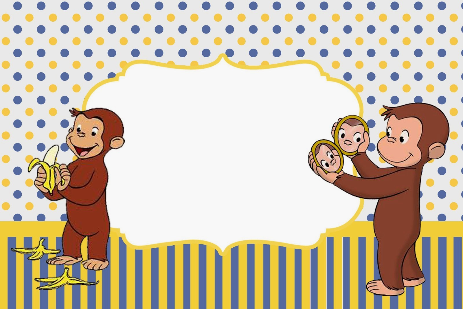 Curious George Free Printable Invitations Oh My Fiesta In English throughout dimensions 1600 X 1068