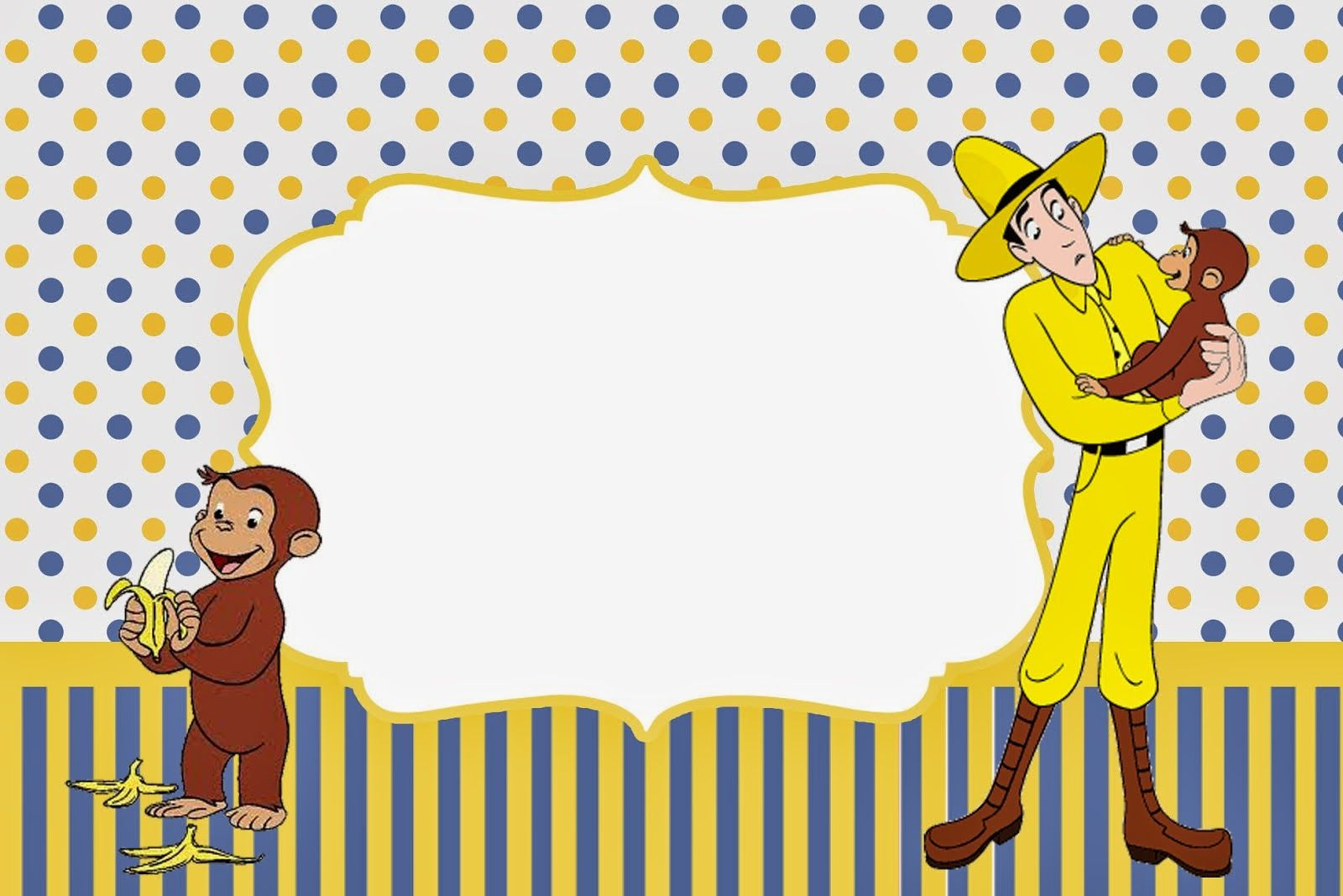 Curious George Free Printable Invitations Oh My Fiesta In intended for size 1600 X 1068