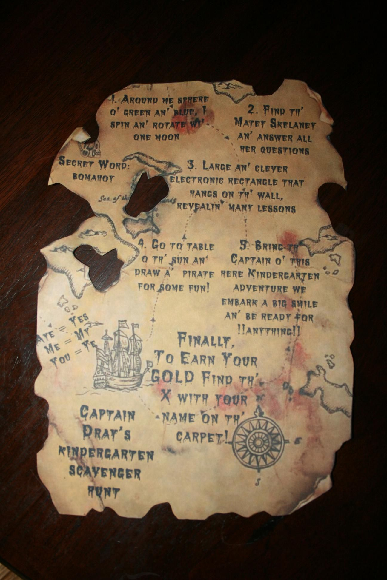 Custom Pirate Maps At Never Forgotten Designs Great For Birthday inside sizing 1296 X 1944