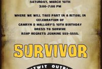 Custom Survivor Party Invitations Ebay Survivor Party Ideas throughout measurements 796 X 1225