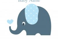 Cute Elephant Ba Shower Invitation Template Free Personal in sizing 1234 X 1730