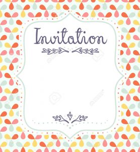 Cute Invitation Template For Festive Events Royalty Free Cliparts inside measurements 1204 X 1300