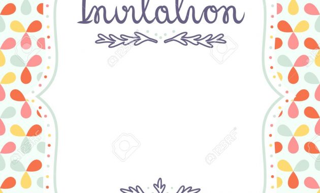 Cute Invitation Template For Festive Events Royalty Free Cliparts inside measurements 1204 X 1300