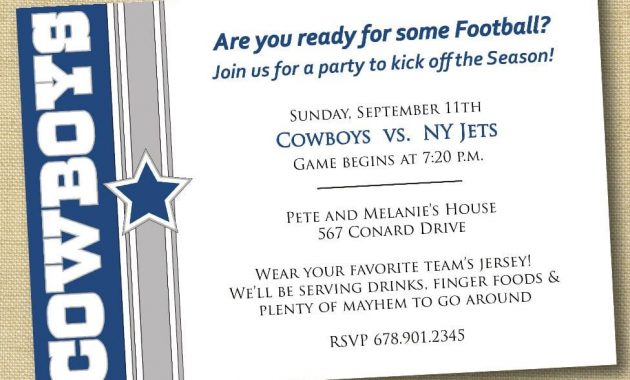 Dallas Cowboys Invitation Template Party Boards In 2019 Cowboy throughout sizing 975 X 975