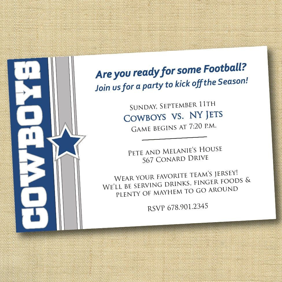 Dallas Cowboys Invitation Template Party Boards In 2019 Cowboy throughout sizing 975 X 975