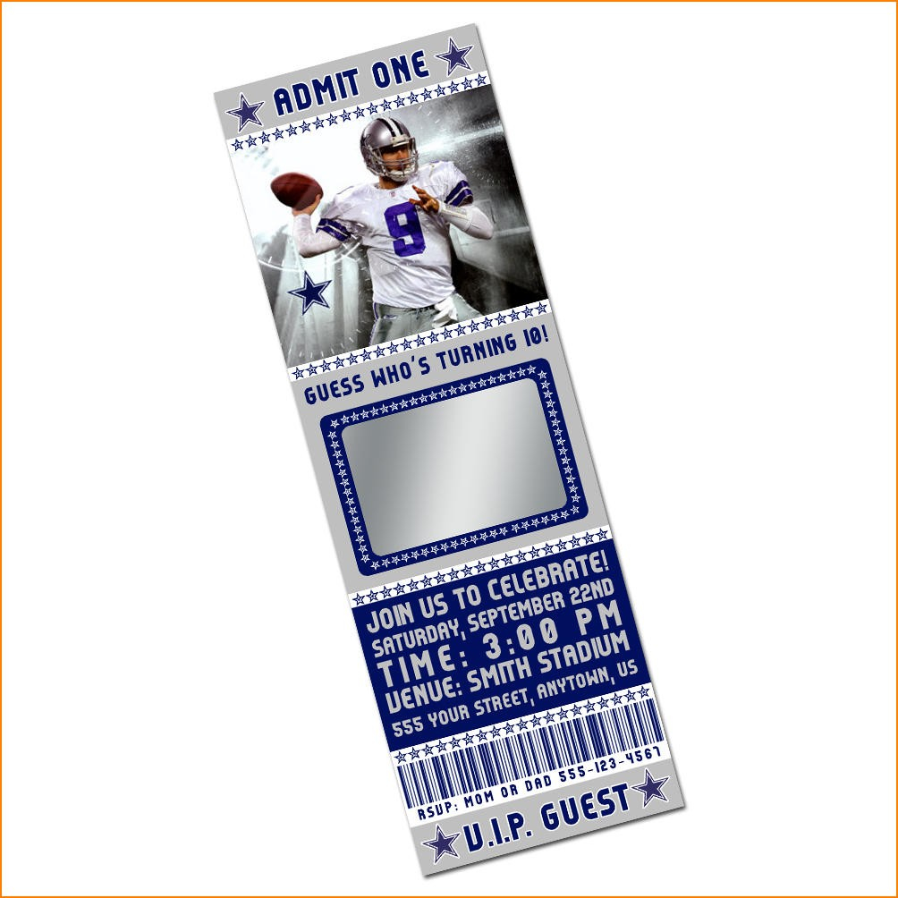 Dallas Cowboys Invitation Template Savethemdctrails intended for size 1004 X 1004