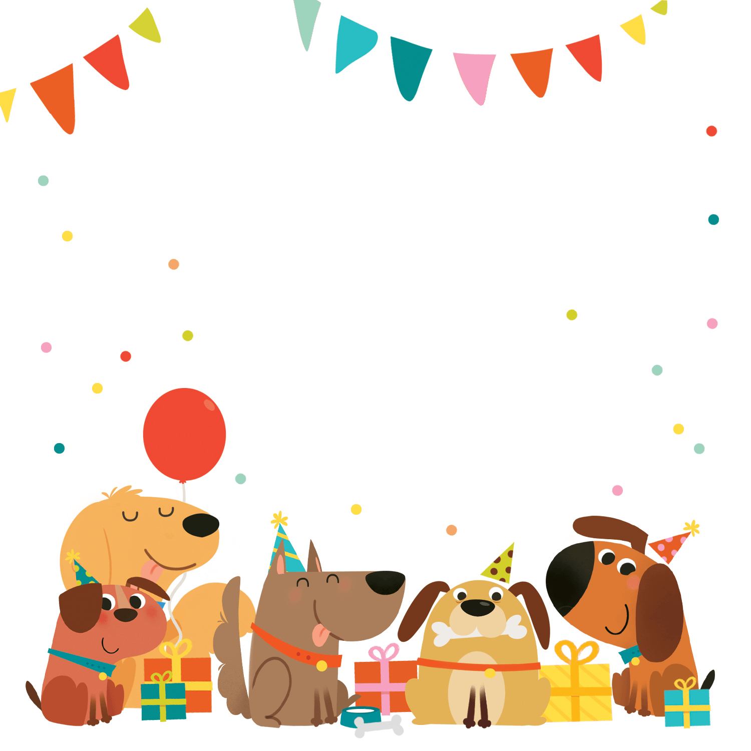 Delighted Dogs Free Printable Birthday Invitation Template pertaining to size 1500 X 1500