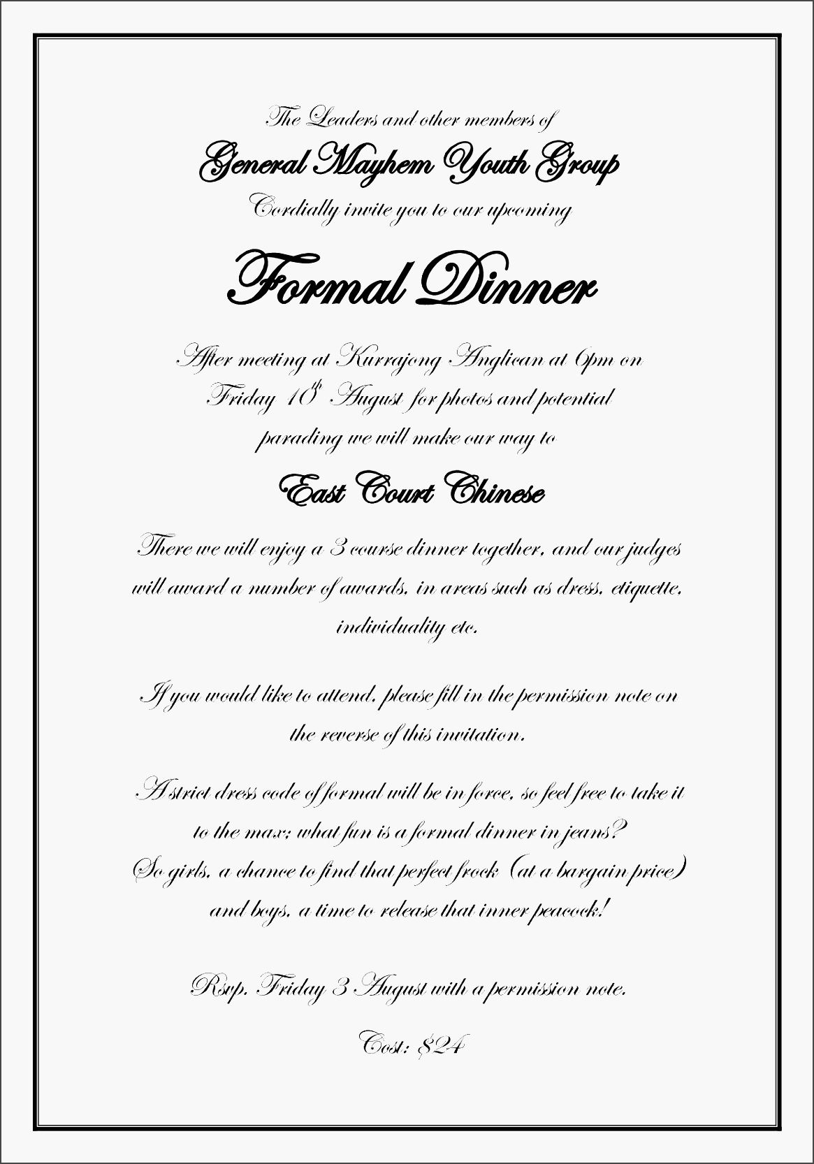 Dinner Invitation Letter Template Invitation Templates Free throughout proportions 1165 X 1666