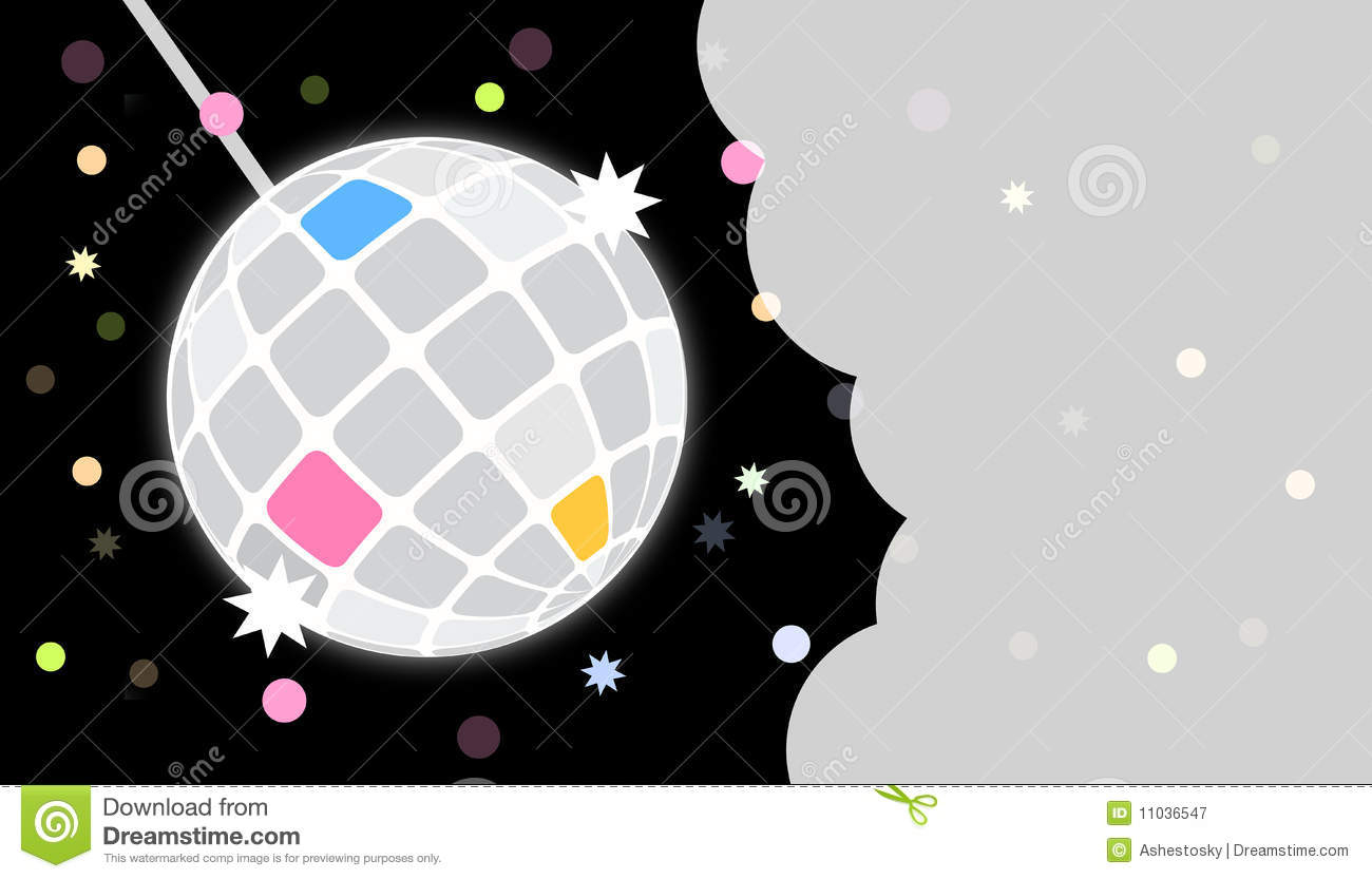 Disco Party Invite Card Template Stock Vector Illustration Of Ball for measurements 1300 X 833