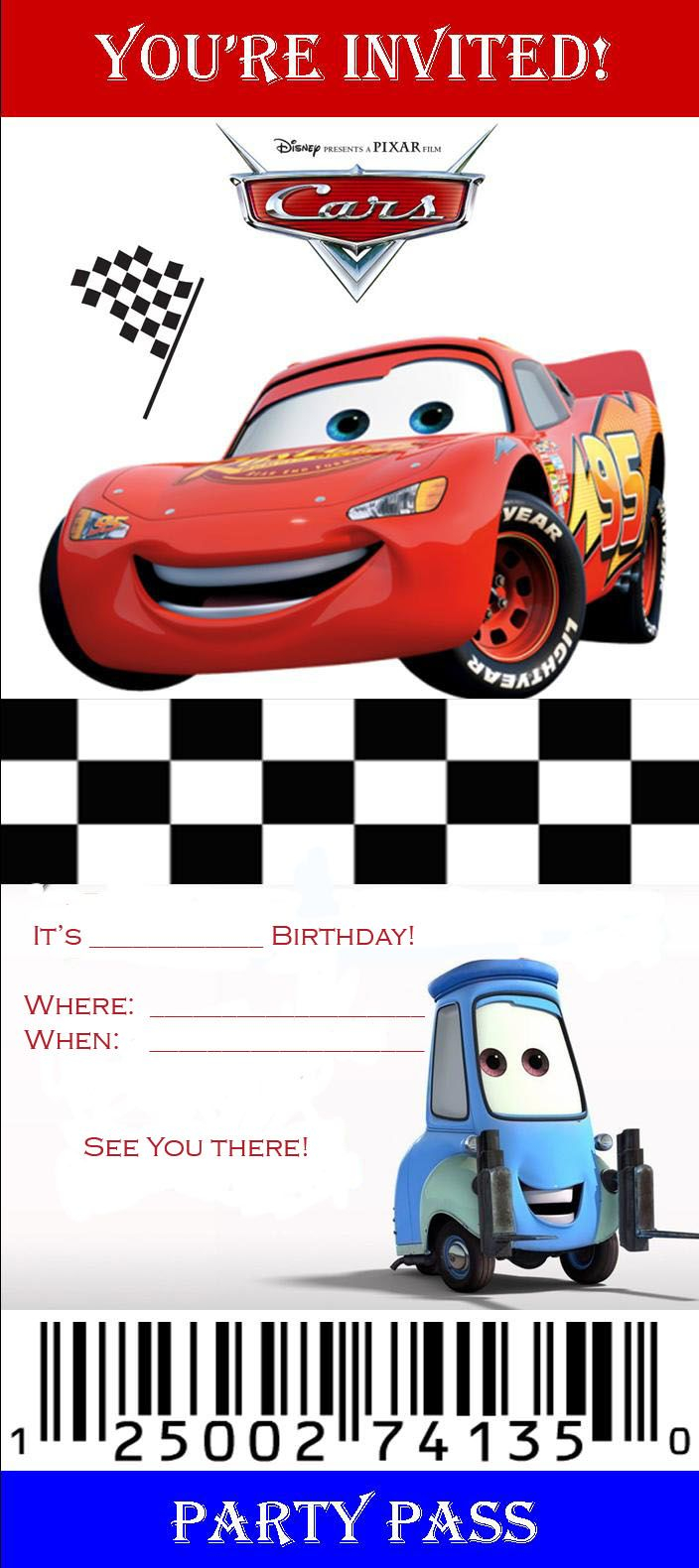 Disney Cars Birthday Invitations Templates Kaidens Bday Disney intended for measurements 704 X 1580