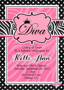 Diva Invitation Template 1500 Wwwfacebookuprintinvitations regarding size 1500 X 2100