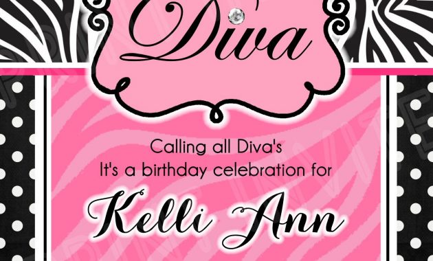 Diva Invitation Template 1500 Wwwfacebookuprintinvitations regarding size 1500 X 2100