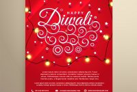 Diwali Flyer Invitation Template For The Festival Vector Image intended for proportions 1000 X 1080