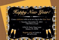 Diy Do It Yourself Happy New Year Invitation Editable Template within dimensions 1500 X 1136