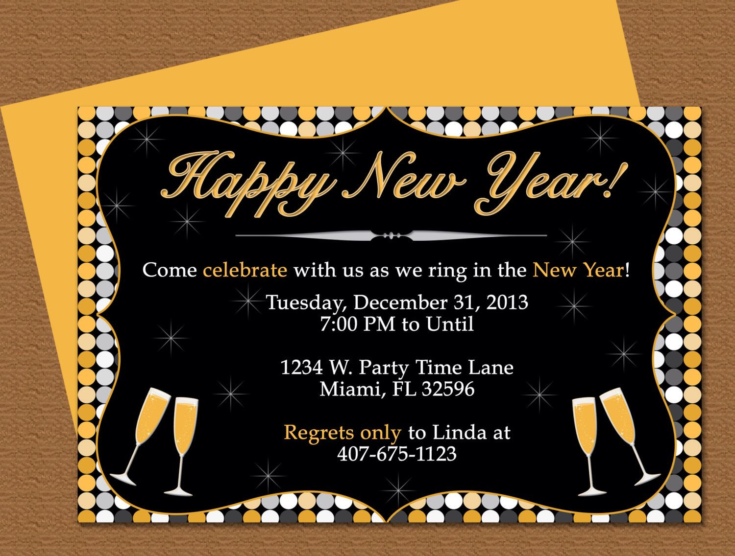 Diy Do It Yourself Happy New Year Invitation Editable Template within dimensions 1500 X 1136