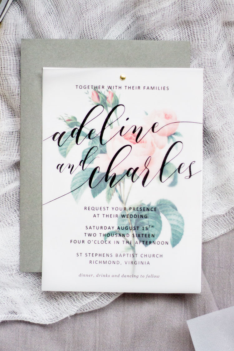 Diy Floral Wedding Invitations Pipkin Paper Company in dimensions 750 X 1125