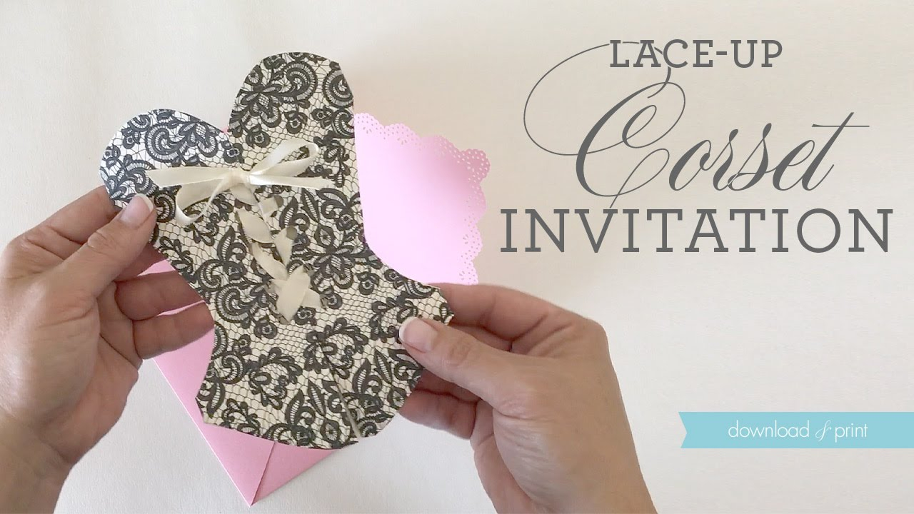 Diy Lace Up Corset Invitation Video Youtube for proportions 1280 X 720