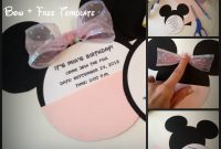Diy Minnie Mouse Invitation Tutorial Free Template Minniemouse with regard to size 1024 X 1024