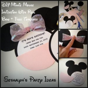 Diy Minnie Mouse Invitation Tutorial Free Template Minniemouse with regard to size 1024 X 1024