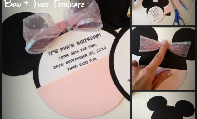 Diy Minnie Mouse Invitation Tutorial Free Template Minniemouse with regard to size 1024 X 1024
