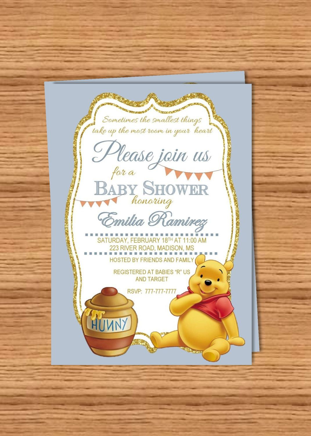 Diy Printable Ba Shower Invitation Winnie The Pooh Pooh Bear with dimensions 1071 X 1500