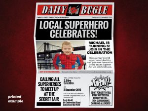 Diy Superhero Newspaper Invitation Template For A Spiderman Etsy inside measurements 1024 X 768