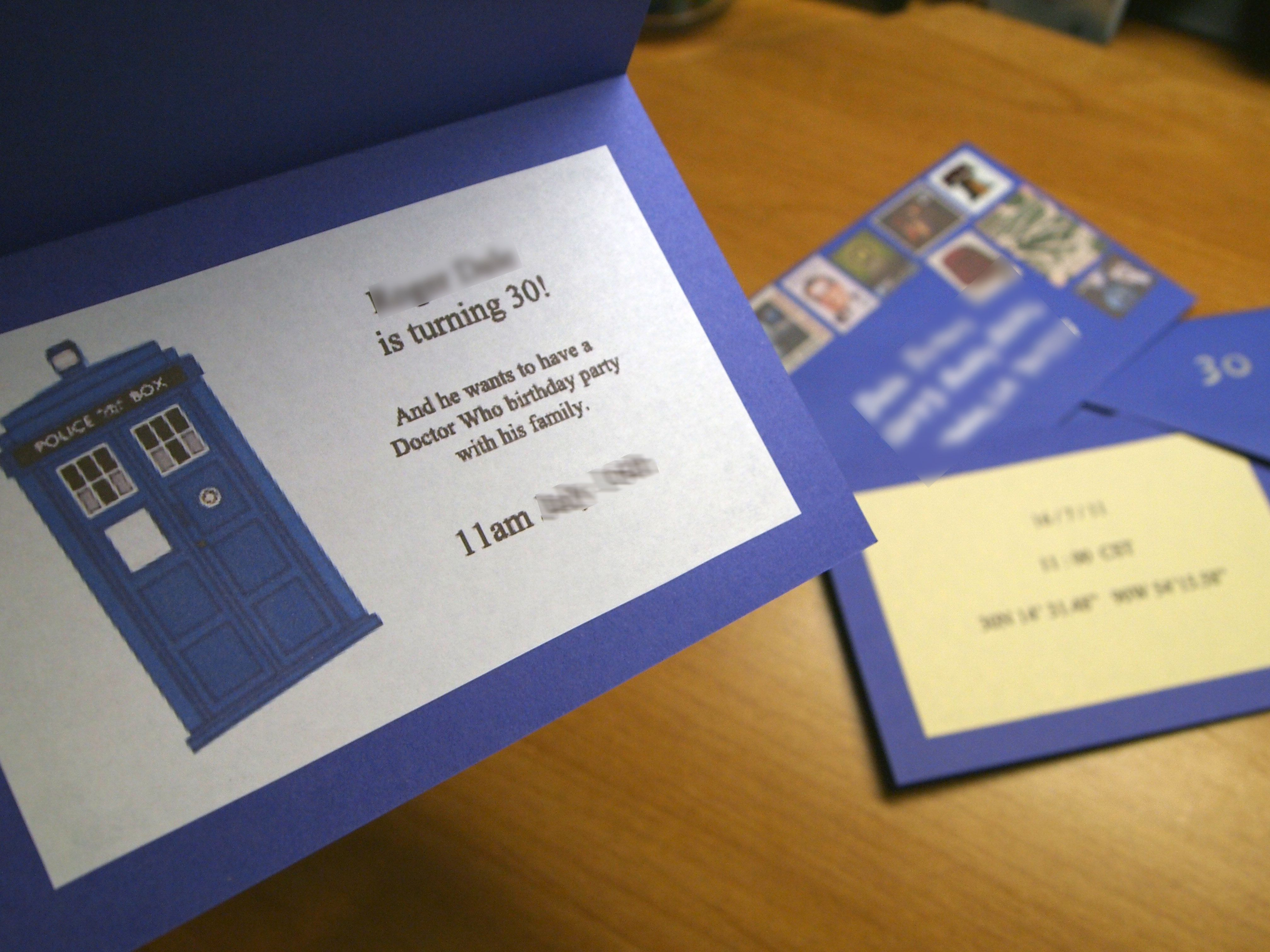 Doctor Who Invitations Bigger On The Inside Doctor Who Party with regard to dimensions 4032 X 3024