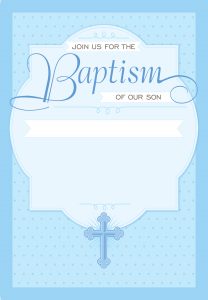 Dotted Blue Free Printable Baptism Christening Invitation with dimensions 1542 X 2220