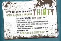 Down Dirty The Dirty Thirty 30th Birthday Party Invite Surprise with measurements 1500 X 1500