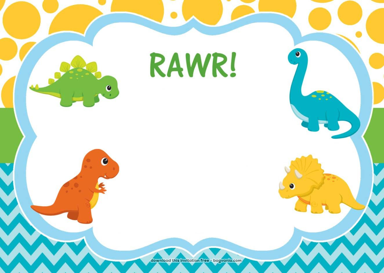 Download Free Dinosaur Birthday Invitations Bagvania Invitation In throughout size 1324 X 942