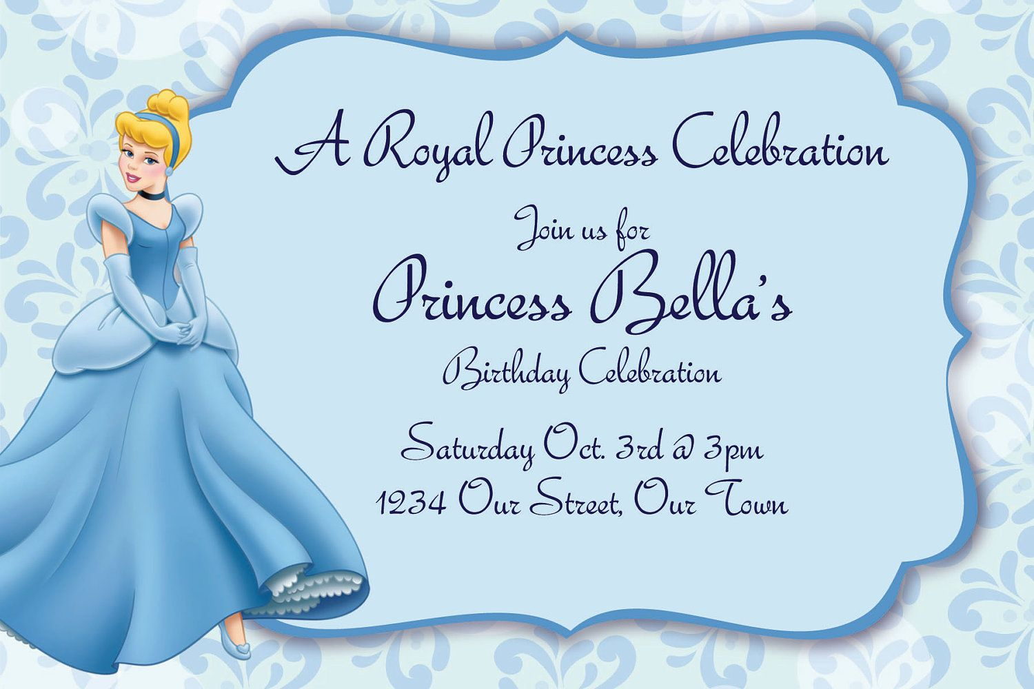 Download Free Printable Cinderella Birthday Invitations Bagvania with measurements 1500 X 1000