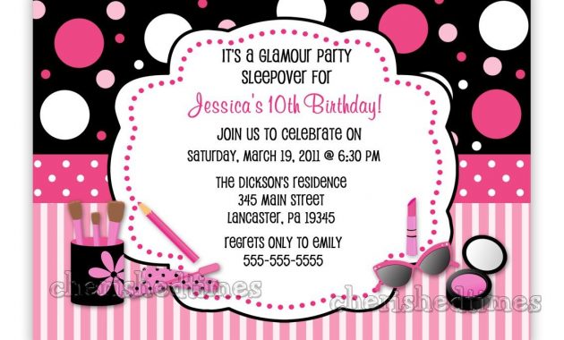 Download Free Template 10th Birthday Party Invitation Wording with regard to dimensions 1133 X 843