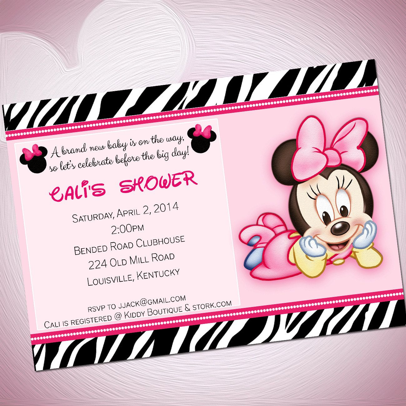 Download Free Template Cute Minnie Mouse Ba Shower Invitations throughout dimensions 1300 X 1300
