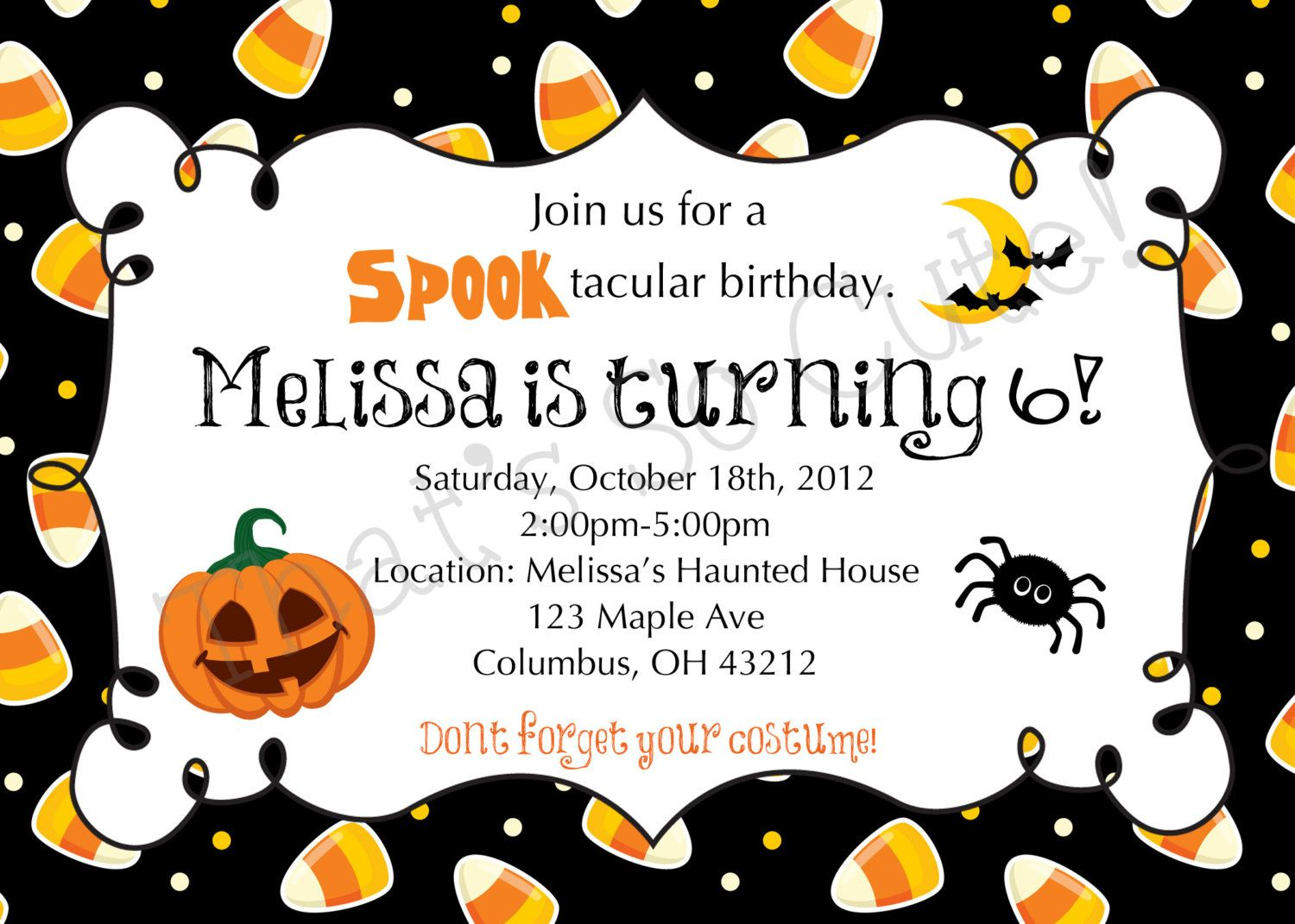 Download Free Template Free Printable Halloween Birthday Party in dimensions 1500 X 1071