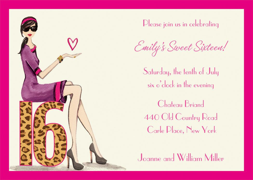 Download Free Template Sweet 16 Birthday Invitations Templates in measurements 1050 X 750