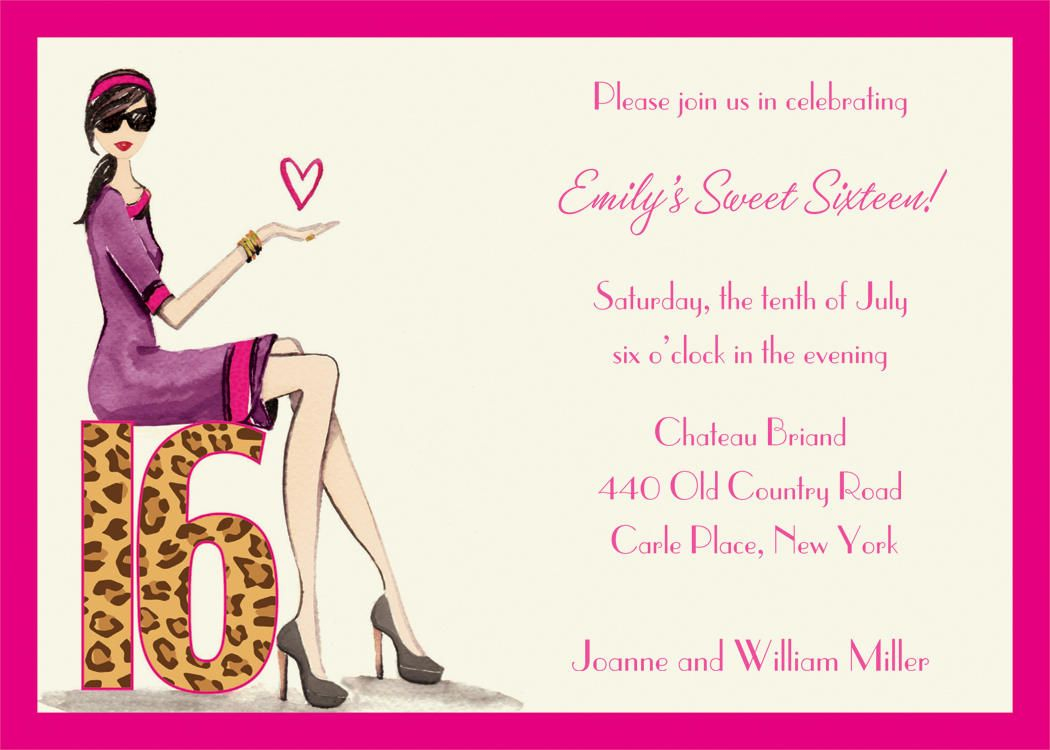 Download Free Template Sweet 16 Birthday Invitations Templates throughout dimensions 1050 X 750